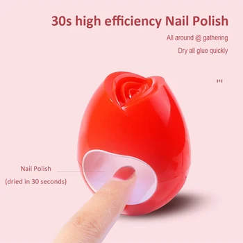 Unhas Secador de MINI 16W USB UV Lâmpada LED Nail Art Manicure Ferramentas Rose Forma de Ovo Design DE 30, Rápida Secagem e Polimerização de Gel polonês