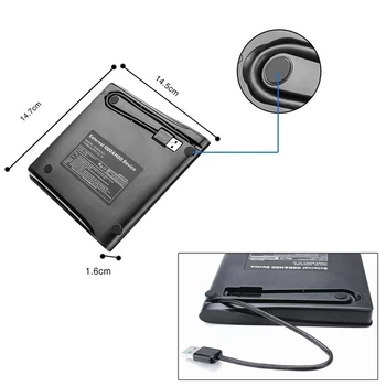 USB 3.0 Slim Externo de DVD RW Gravador de CD Unidade de Gravador Leitor de Leitor Óptico de Unidades Para PC Portátil Gravador de Dvd