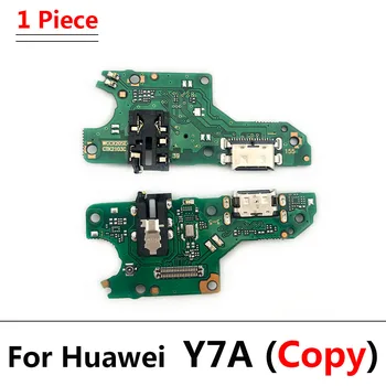 USB Celular Conector de Carregamento Dock Com Microfone, cabo do Cabo flexível Para Huawei Y9S Y6P Y8P Y7P Y6S P40 Lite 5G / P40 Lite E Y7A