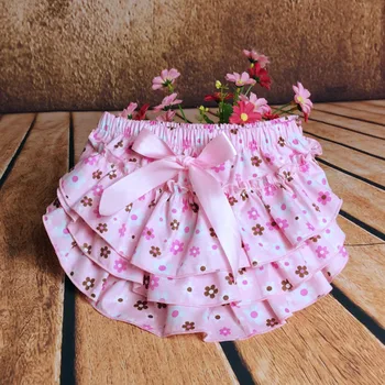 Venda quente cuecas de meninas floral resumos de calcinha cereja crianças do bebê curto algodão calcinha tamanho 0-24M