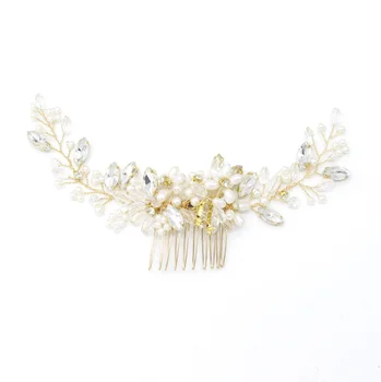 Vintage Rosa de ouro, bodas de Prata Acessórios de noiva headwear de Cristal Brilhante pente de Cabelo Elegante banquete para as mulheres, os acessórios de cabelo