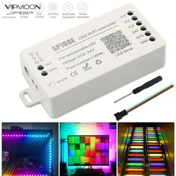 VIPMOON SP108E wi-FI LED Controlador Inteligente de Controle de APLICATIVO WS2812B WS2811 WS2813 APA102C TIRA de LED MÓDULO de LUZ