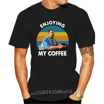 Walter Sobchak O Grande Lebowski Gostando do Meu Café T-Shirt Preto S-6Xl de Moda de T-Shirt