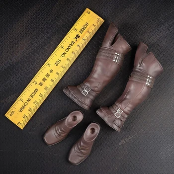 1/6 Escala Masculina, Sapatos de Couro de Longo Brinquedo Botas de DIY Acessórios de Assassin's Creed Ajuste De 12 