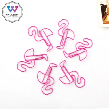 10pcs Flamingo cor-de-Rosa de Metal em Forma de Clip de Papel de Animais de Clipes de Papel para Livro de papel de carta Festa de Casamento de DIY, decoração de suprimentos