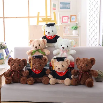 1pc 28cm Bonito Dr. Urso de Pelúcia Brinquedo de Pelúcia Macia Animal Urso Kawaii Bonecas para as Crianças de Bebê para Crianças dos Namorados, Presente de Formatura Presente