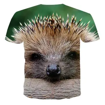 2020 3d Novo T -Shirt Ouriço Padrão Casual Cool T -Shirt de Impressão 3d, 3d, Impressão, Secagem Rápida T -Shirt .