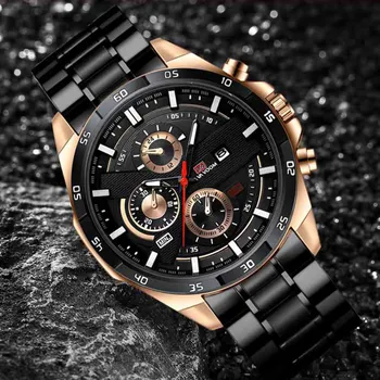 2021 Homens Luxo Relógio Marca de Topo do Aço Inoxidável, Impermeável Negócios relógio de Pulso de Moda casual, Esporte Relógio de Quartzo Presente para Homens