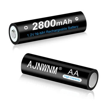 AJNWNM AA Rechaargeable Bateria 2800mah 1,2 v pilhas nimh aa para o controle da câmera bateria aa