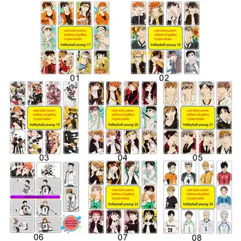 Anime Haikyuu!! Números do Cartão de Etiquetas de Cartão de IC Paster Adesivos para Ônibus Cartão Banco Cartão de Estudante Papelaria 10pcs/set