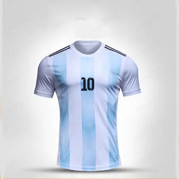 Copa do mundo da Argentina de Futebol de Mens Camisas de Futebol Conjuntos de Roupas de Manga Curta de Futebol de Crianças Uniformes de Treino de Futebol Jersey 110-6XL