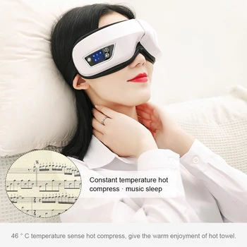 DIOZO Pressão de Ar de Olho Massagem Instrumento de Vibração Compressa Quente de Música Bluetooth Massager Elétrico Aliviar a Fadiga Ocular Massagem