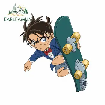 EARLFAMILY 13cm x 11,4 cm De Detective Conan Moto Carro Adesivos Anime Decalque Impermeável Oclusão do Zero Para JDM SUV RV