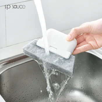 Japão Janela Groove Escova de Limpeza de Substituição de Pano para a Janela de Vidro de Fenda de Canto o material de Limpeza, Cozinha Banheiro Ferramentas