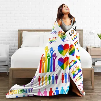 LGBT, a parada do Orgulho Gay Bandeira do arco-íris Cobertor para Crianças, Adultos, Mulheres,Macio Velo Jogar o Cobertor da Cama Aconchegante Mantas de Sofá-Cama de Viagem Acampamento