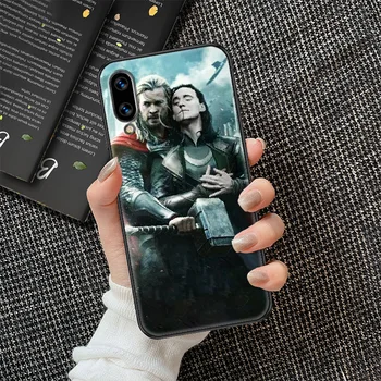 Loki caso De Telefone Huawei Honor 6 7 8 9 10 10i 20 A C X Lite Pro Play arte negra célula capa tpu primeiro-pintura funda macio