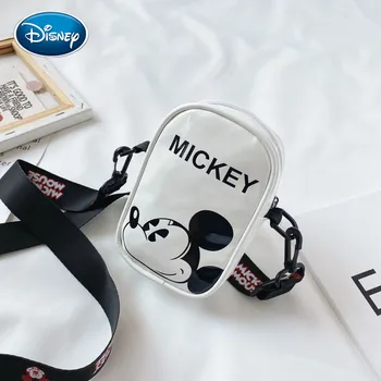 Mickey de Disney do Rato de Crianças Sacos de Patente de Couro Bolsa de Ombro Cartoon Anime Bebê, Bolsa da Moeda Meninas Saco de Mensageiro