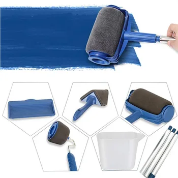 Multifuncional, rolo de pintura conjunto de canto profissional escova home office parede decoração DIY identificador de pintura conjunto de ferramenta de rolo