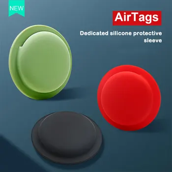 Para a Apple Airtag Tracker capa de Silicone Anti-perda de Tampa Protetora Com suporte Adesivo Macio Protetor de Casos Para Airtags