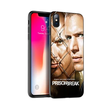 Preto caso de tpu para iphone 5 de 5 anos SE 2020 6 6 7 8 plus x 10 case capa de silicone para iphone XR XS 11 pro caso MÁXIMO de Prison Break