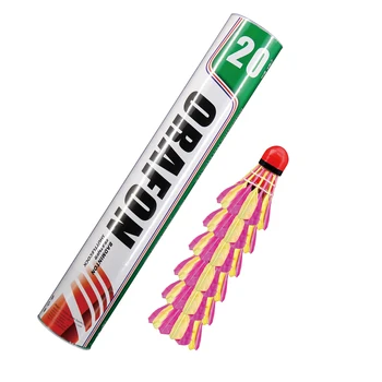 11PCS Coloridas Penas de Ganso Cabeça Vermelha Volantes de Badminton do Desporto Peteca para o Jogo de Treinamento de Vôo Estabilidade Durável Bolas
