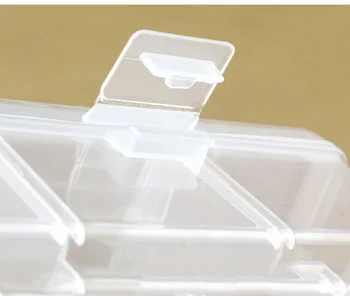 20 Fixo Grelha Amovível de Plástico Transparente Brincos Caixa de Jóias Portátil Pequena Caixa de Pílula Multi-classe Classificação Caixa de Armazenamento de Caixa de