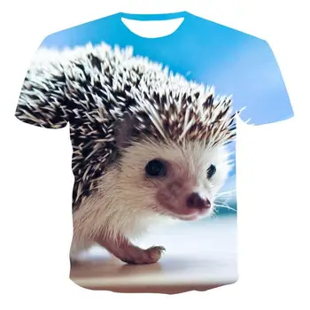 2020 3d Novo T -Shirt Ouriço Padrão Casual Cool T -Shirt de Impressão 3d, 3d, Impressão, Secagem Rápida T -Shirt .