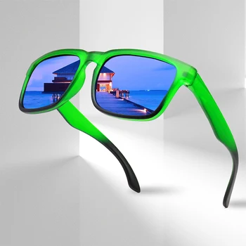 2021 nova MARCA de DESIGN de Óculos Polarizados Homens Mulheres Condução de Óculos de Sol Masculino Praça Óculos de proteção UV400 Óculos