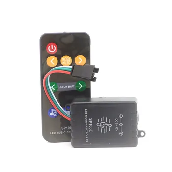 9 chave de RF Remoto LED Pixel da Luz de Tira do Controlador CC 5-12V SP106E Música Controlador Para WS2811/WS2812B Fita Digital LED de Faixa