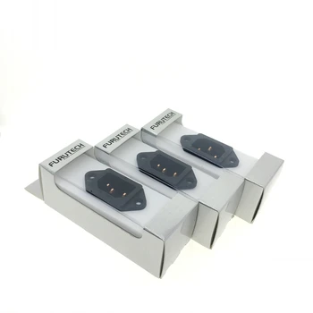 Aparelhagem hi-fi FURUTECH FI-06(G) de Cobre Puro IEC Entrada soquete CA do Filtro com o plano de alimentação do soquete Original da caixa de embalagem 3pcs