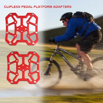 Bicicleta Pedal Clipless Cor Sólida da Liga de Alumínio de Bicicleta Pedal Clipless Plataforma de Placas do SPD KEO Pedais Peças Venda Quente