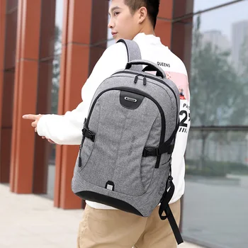 Carregador USB Multifuncional de 15,6 polegadas Laptop Backpack Moda masculina Computador de Aluno da Escola Sacos de Grande Capacidade Saco de Viagem Para Homens