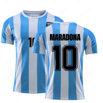 Copa do mundo da Argentina de Futebol de Mens Camisas de Futebol Conjuntos de Roupas de Manga Curta de Futebol de Crianças Uniformes de Treino de Futebol Jersey 110-6XL