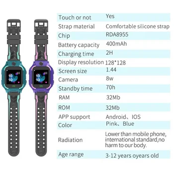 Crianças Inteligentes Relógio à prova d'água IP67 Smartwatch SOS Antil-perda de Telefone de Chamada de Smart Watch, Relógio do Cartão do Sim do Dom Crianças Para IOS Android
