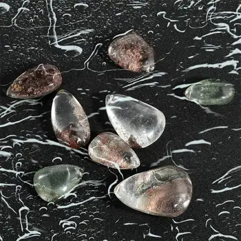 Cristal Natural Fantasma Fantasma Matérias pedra preciosa Ornamento Polido Quartzo ofício da Mão Decorar figuras & miniaturas de Cura de Pedra