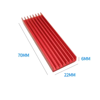 De alumínio do Dissipador de Calor de Resfriamento Térmico Almofadas de Dissipação de Calor do Radiador Espessura 3mm 6mm para M. 2 NGFF SATA, PCI-E NVME m2 SSD Dissipador de calor