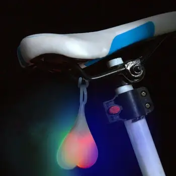 DIODO emissor de Luz da Cauda da Forma do Coração Bola Ovo de Segurança Lâmpada Traseira de Acessórios de Ciclismo Lâmpadas de Silicone de Bicicleta Luzes de Bicicleta Lâmpadas de Dropship