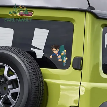 EARLFAMILY 13cm x 11,4 cm De Detective Conan Moto Carro Adesivos Anime Decalque Impermeável Oclusão do Zero Para JDM SUV RV