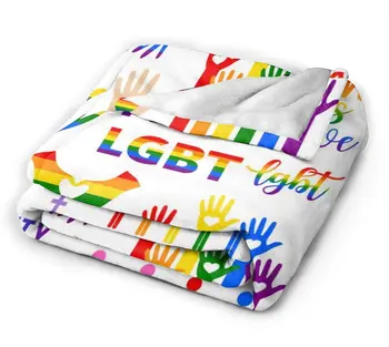 LGBT, a parada do Orgulho Gay Bandeira do arco-íris Cobertor para Crianças, Adultos, Mulheres,Macio Velo Jogar o Cobertor da Cama Aconchegante Mantas de Sofá-Cama de Viagem Acampamento