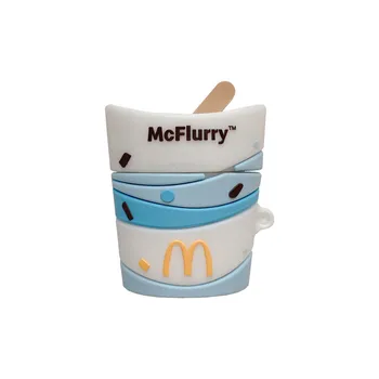 McFlurry Caso para AirPods 1 2 Pro Caixa da Marca de sorvete Soft Silicone sem Fio Bluetooth Fone de ouvido Proteger a Tampa do Coque Acessórios