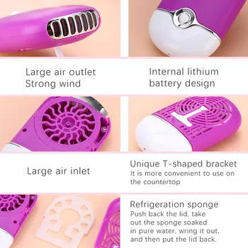 Mini Portátil Cílios Ventilador Recarregável USB Enxerto de Cílios Extensão Cola Dedicado Secador de Ar Condicionado Ventilador de Ferramentas de Maquiagem