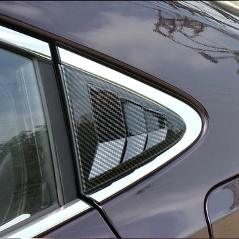 Pcmos de Fibra de Carbono Lado da Janela de Grade do Protetor de Quadro Para Toyota Corolla Hatch de 2019 Partes externas Adesivos de Cromo Estilo