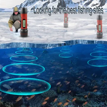 Sem fio Sonar Portátil Fish Finder ecosonda 100M de Profundidade à prova d'água Digital Identificador de Pesca no Gelo Finder Lago de Peixes de Mar Detector de