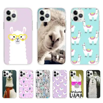 YNDFCNB Dalai Lhama e Alpaca Luxo Soft Phone Case Para iPhone 11pro 12pro MAX 8 7 6 6S Plus X XS MAX 5 de 5 anos SE XR Fundas Capa