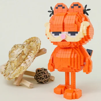 1032pcs+ Garfield Diamante Bloco de Construção Balody 16159 Gato Figuras Modelo de Mirco Blocos Para Crianças Mini Tijolo Brinquedos