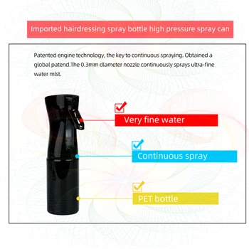 150ML de 300ML de Cabeleireiro Mais lata de Spray Vazia Reutilizável Névoa Garrafa Salão de Barbeiro de Cabelo Ferramentas Pulverizador de Água de Beleza da Moda