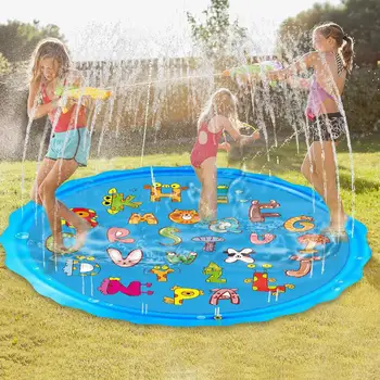 170cm Inflável Crianças de Aspersão Pad Mat Filhos de Verão ao ar livre de respingos de Água Jogo de Tapetes de Relva Sprinkler Almofada de Brinquedo Envio Rápido