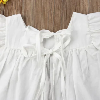 2021 Nova Moda de Verão Bebê Recém-nascido Menina de Camisa Branca Vestido de Cima da Manta PP Shorts Conjunto de Roupas de Criança Roupas para 0-24 meses