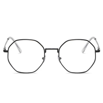 2021 Tendências Unisex Octogonal Anti-Luz azul Óculos Vintage Octagon Rodada Óculos de Armação de Cuidados com a Visão de Óculos Bluelight de Óculos
