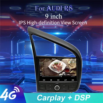 6G+128GB Para Audi R8 V8 V10 de 2007 a Carro Android Rádio Estéreo, DVD Player Multimídia Auto de Navegação GPS Fita Registro de Chefe de Unidade